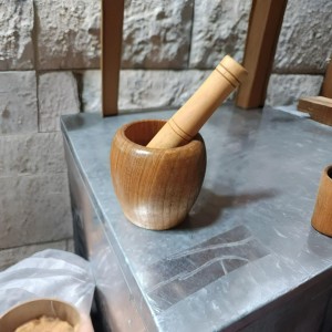 مدق / هاون ثومه لحمة ستيك خشب بامبو